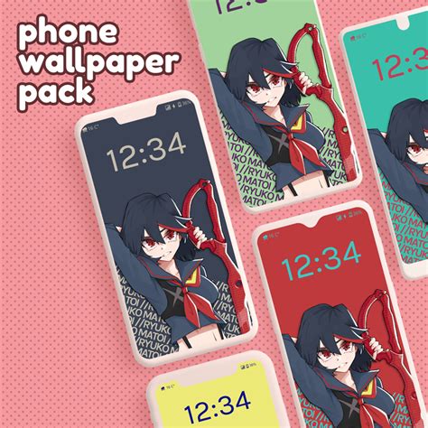 Matoi Ryuko Phone Wallpaper Pack Free 5 Colours Nicos Areas Ko