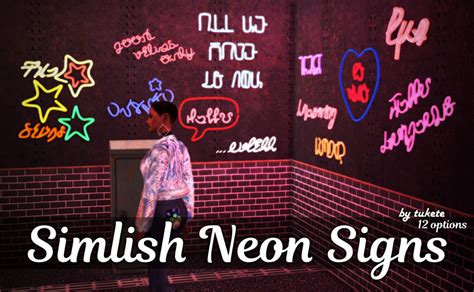 Simlish Neon Signs Sims 4 Neon Signs Sims