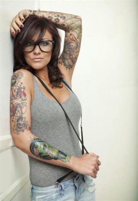 Tattooed Girls With Glasses Inked Magazine Girl Tattoos Girls With