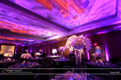 Purple Led Uplighting At Graves 601 Uplighting Wedding Hotel