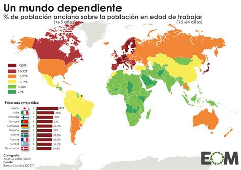 The interactive map makes it easy to navigate around the globe. Imagen del día: El peso de los jubilados sobre la ...