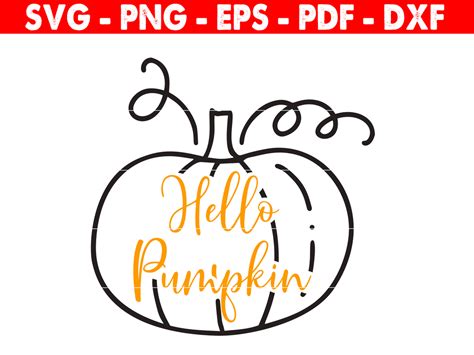 Hello Pumpkin Circle Sign Svg Hello Pumpkin Svg Happy Thanksgiving