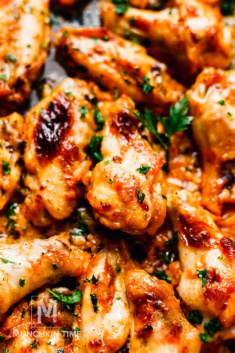 Place skin sides down in dish (dish and butter should be hot). Oven Baked Chicken Wings Recipe - Munchkin Time