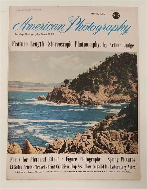 American Photography March 1950 Stereoscopic Pictorial Effect Nude