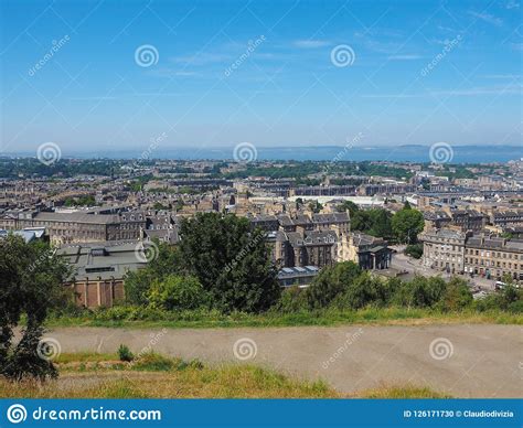 Aerial View Of Edinburgh From Calton Hill Stock Photo Image Of Town