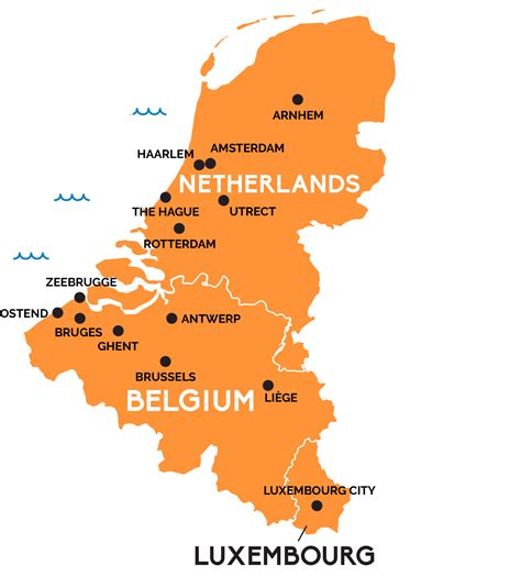 The coastal plain to the northwest, the central. Map of Benelux | RailPass.com