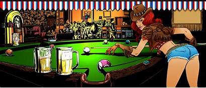 Billiards Bar Vector Illustration
