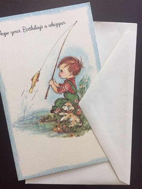 Adorable Unused Vintage Bithday Card For A Young Boy Young Etsy