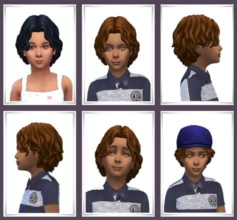 Kids Curly Mid Part Hair at Birksches Sims Blog » Sims 4 ...