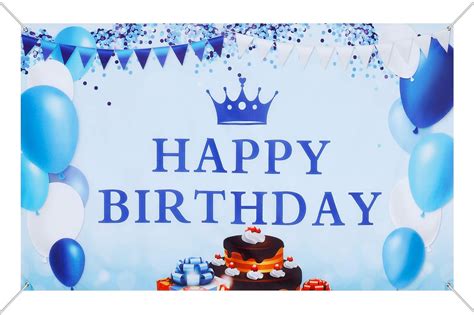 Happy Birthday Backdrop Extra Large Fabric Sign Poster Photo Booth