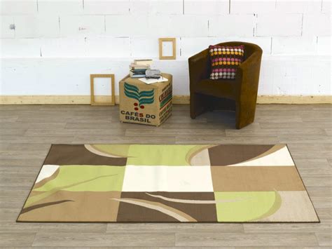 Teppich 80x80cm, grün und beige. Design Velours Teppich Karo Beige creme braun grün ...