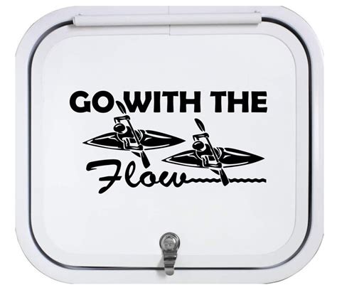 Go With The Flow Kayak Decal Sticker For Car Window Kayak Etsy