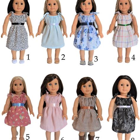Handmade Doll Clothes Dress Assorted Colors Fit 18 Girl Etsy