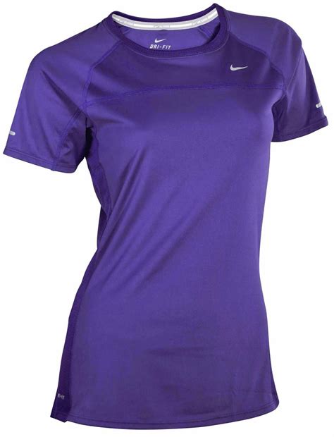 Nike Nike Womens Dri Fit Miler Short Sleeve Running Shirt Blue