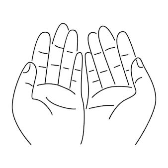 Biddende handen Gratis Vector