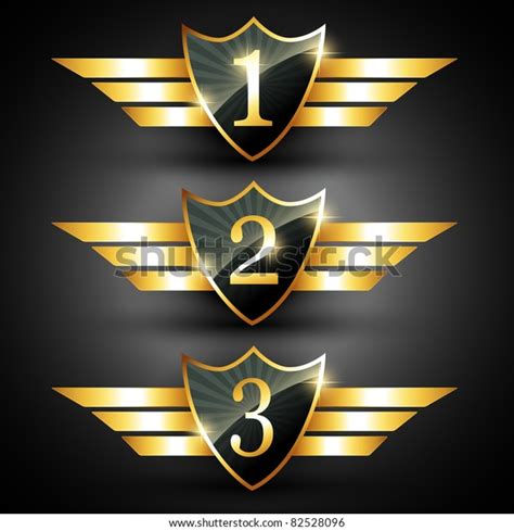 Vector Shiny Golden Ranking Label Stock Vector Royalty Free 82528096