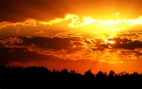 Golden Sky Sunset Orange Sky Hd Wallpaper Pxfuel