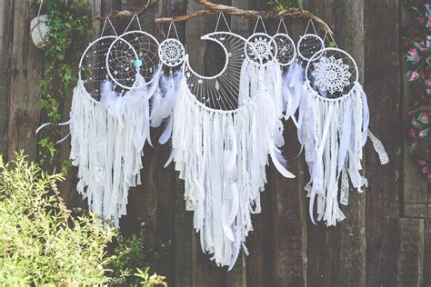 Crescent Moon Dreamcatcher Dream Catcher Wall Hanging Wedding Dream