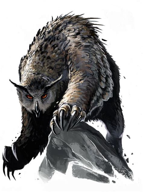 Mythic Owlbear By Benwootten On Deviantart Fantasy Creatures Art