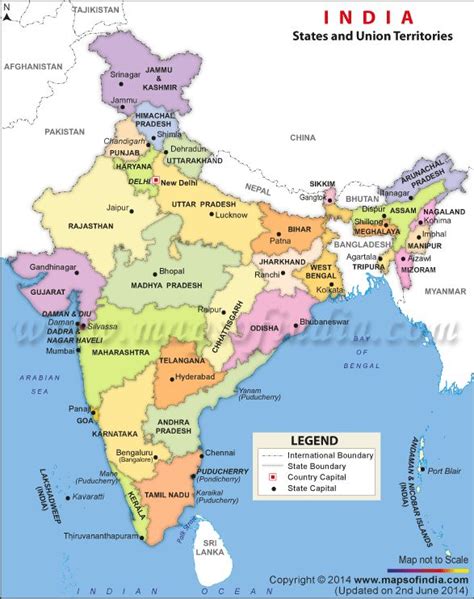 Political Map Of India With Capitals The Best Porn Website