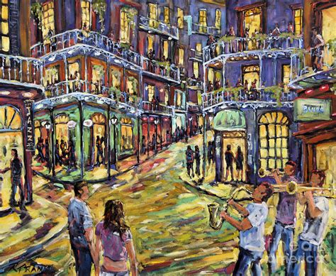 New Orleans Jazz Night By Prankearts Fine Art Painting By Richard T