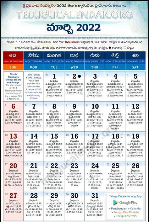 Telangana 2022 March Telugu Calendar Festivals Amavasya Pournima Tithi