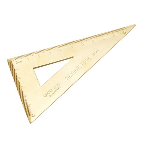 Triangle Ruler Square Set 10cm 3060 Degrees Brass Math Geometry