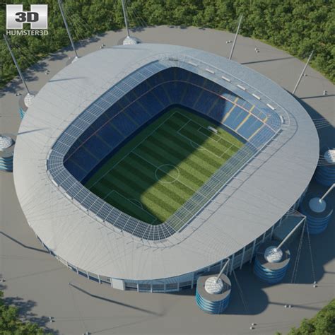 City secured their first silverware in 35 years. City of Manchester Stadium 3D model - Hum3D