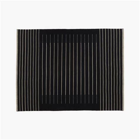 Hi my carterpillar has yellow and white stripes and in the white stripes there are black zebra like stripes. black with white stripe rug 9'x12' | CB2