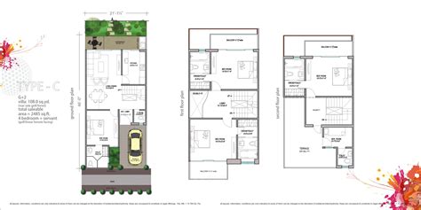 4 Bhk Villa Floor Plan Floorplansclick