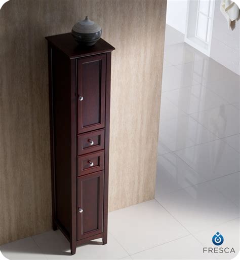 From contemporary and modern to refined and traditional. Fresca Oxford Mahogany Tall Bathroom Linen Cabinet ...