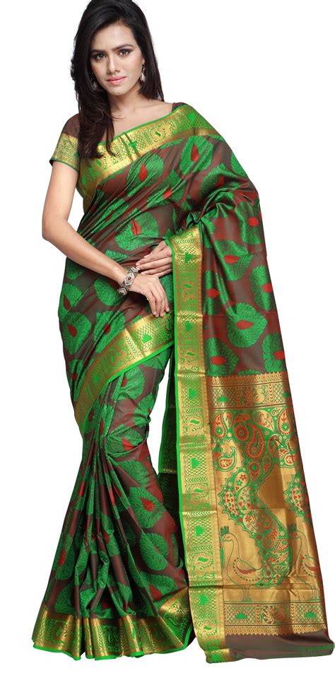 Silk Sarees Buy Designer Paithani Pallu Art Saree Pakistani Green In Usa Uk And Canada