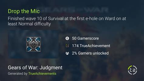 Drop The Mic Achievement In Gears Of War Judgment