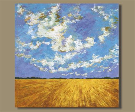 Abstract Art Abstract Painting Prairie Painting Wheat Field Etsy