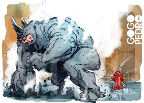 The Rhino Heroe Arte Conceptual Superhéroes