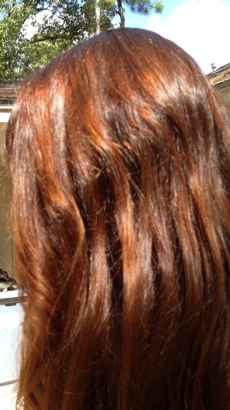 Dark Red Henna Before And After On Dark Brown Hair With Some Grey