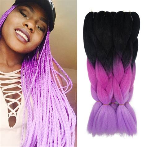 Curling kanekalon hair without hot water. Purple Ombre Kanekalon Jumbo Braiding Hair Colors 24 ...
