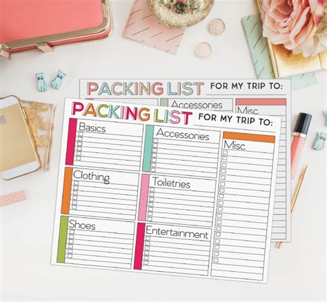Printable Packing Lists Perfect To Use For Your Next Trip Stay