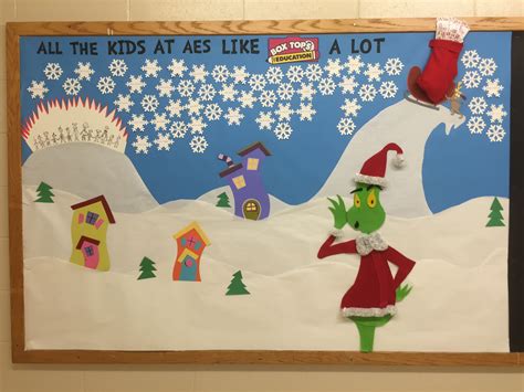 Awesome bulletin boards to try in your classroom for christmas. How the Grinch Stole Christmas Box Tops for Education ...