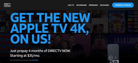 Access subscription via apple tv. DirecTV Now is Offering A Bundle with a Free Apple TV 4K