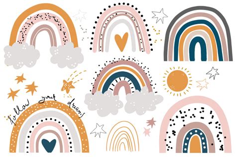 Pastel Rainbow Baby By Inspiration Design Thehungryjpeg