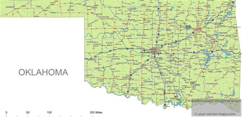 Printable Oklahoma Map With Counties