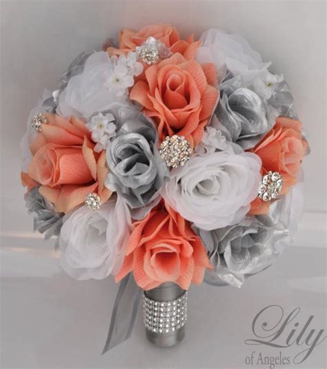 Novica, the impact marketplace, invites you to discover orange silver jewelry at incredible prices handcrafted by talented artisans worldwide. 17 Piece Package Silk Flowers Wedding Bridal Bouquet Party ...