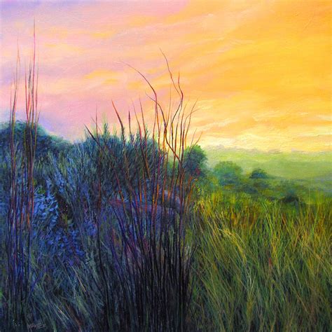 Central Texas Grassland Sunrise Painting By Charles Wallis Fine Art