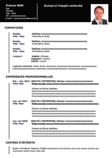 Le logiciel permet aussi à l'utilisateur d'écrire une lettre de motivation en proposant des modèles se rapprochant le plus possible au poste à pourvoir. Modèle Cv Vierge À Remplir - exemple de cv vierge a ...