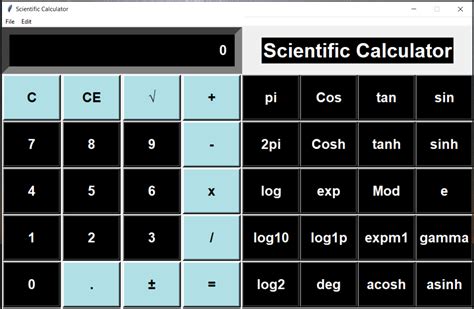 Scientific Calculator GUI Python