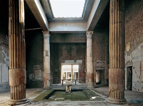 An Early Example Of A Roman Atrium “atrium Of The House Of The Silver
