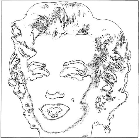 Pop Art Marilyn Monroe Coloring Pages Portrait Marilyn Monroe Art Pop