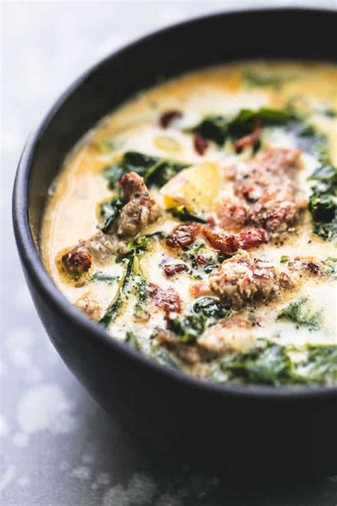 This is the olive garden's recipe, from their cookbook. Easy Olive Garden Zuppa Toscana Soup | Creme De La Crumb