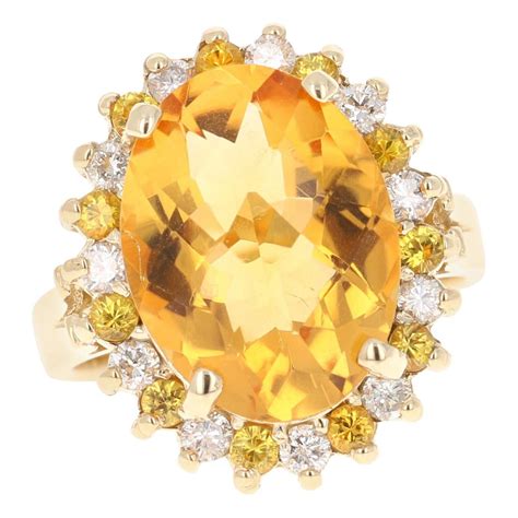 Citrine Rings Yellow Gold Hot Sex Picture